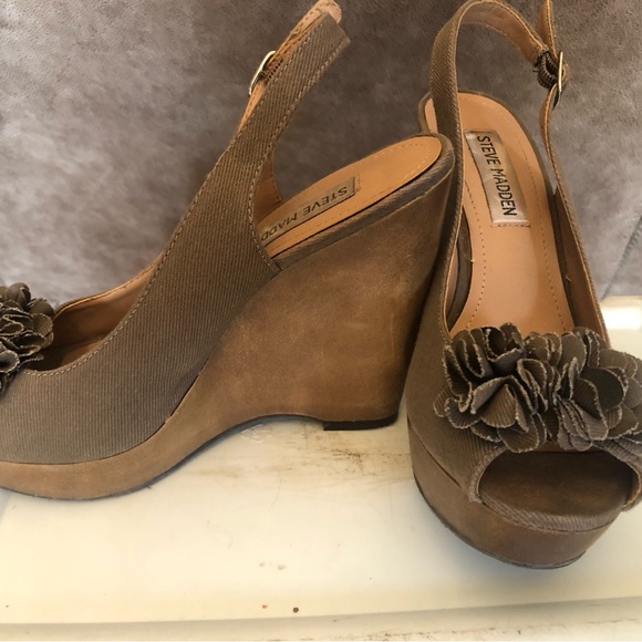 Womens Brown wedges - Picture 3 of 6